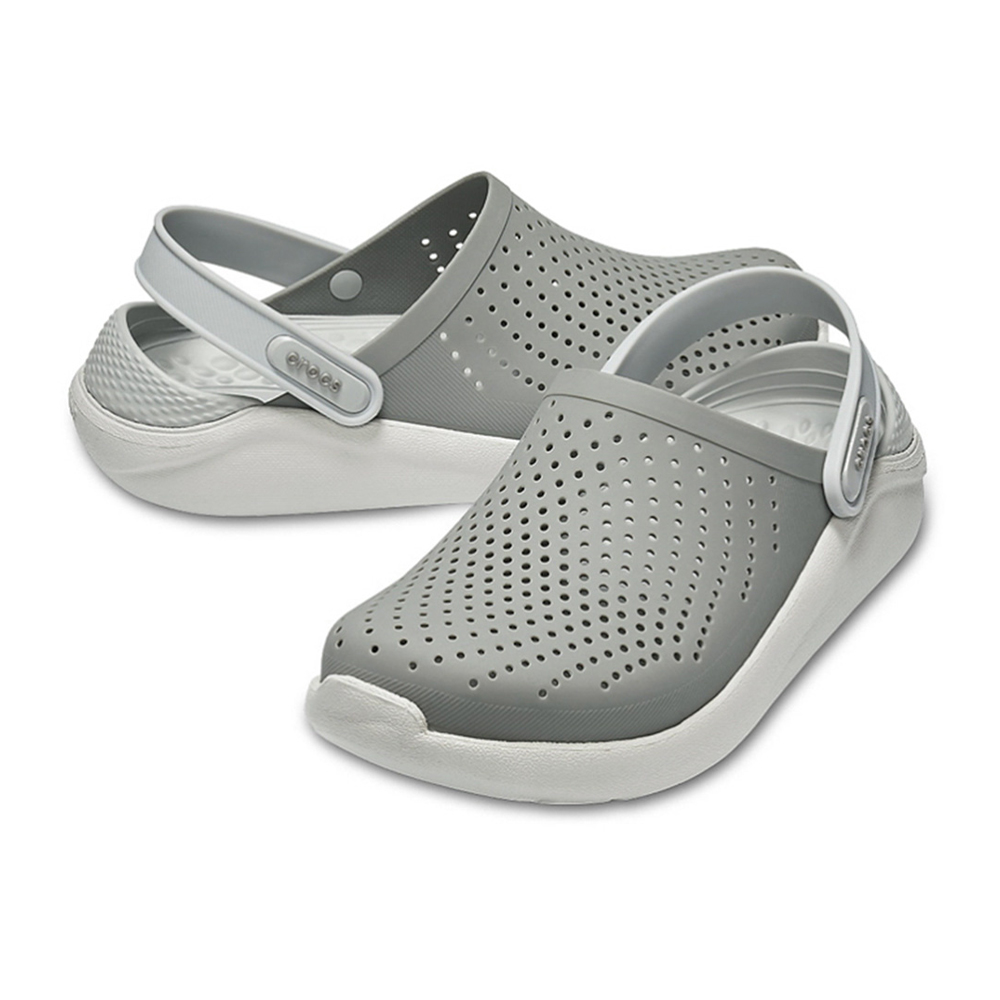[CROCS] 크록스 라이트라이드 클로그 슬리퍼 샌들 스모크화이트 204592-06J