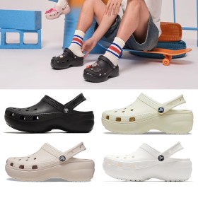 [CROCS] 크록스 클래식 플랫폼 클로그 206750시리즈 4컬러 선택가능/블랙/본화이트/쿼츠/화이트