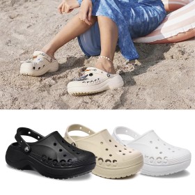 [CROCS] 크록스 바야 플랫폼 클로그 샌들 208186시리즈 3컬러 선택가능 윈터화이트/블랙/화이트