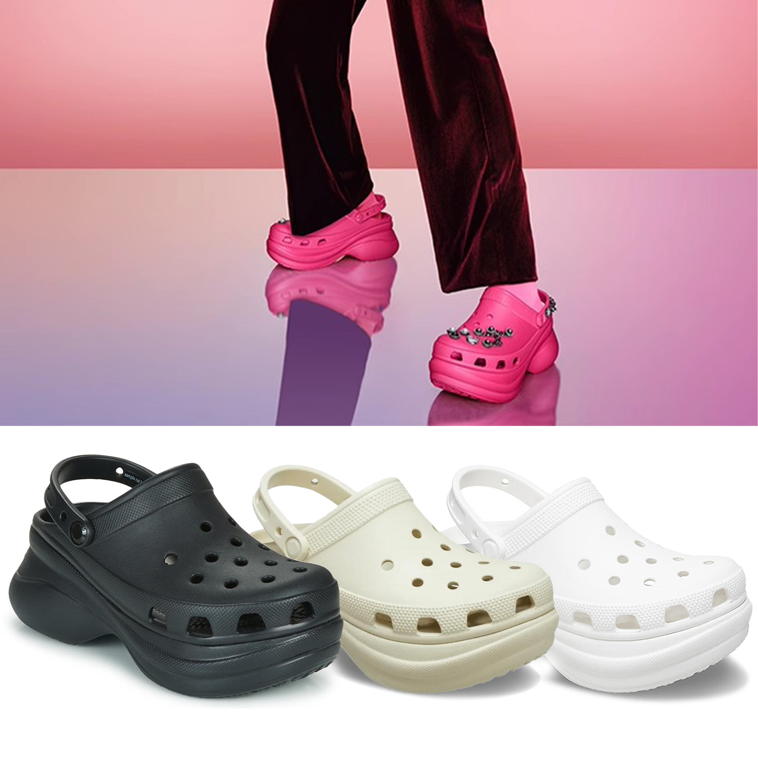 [CROCS] 크록스 클래식 베이 클로그 샌들 206302시리즈 3컬러 라인업/블랙/본베이지/화이트